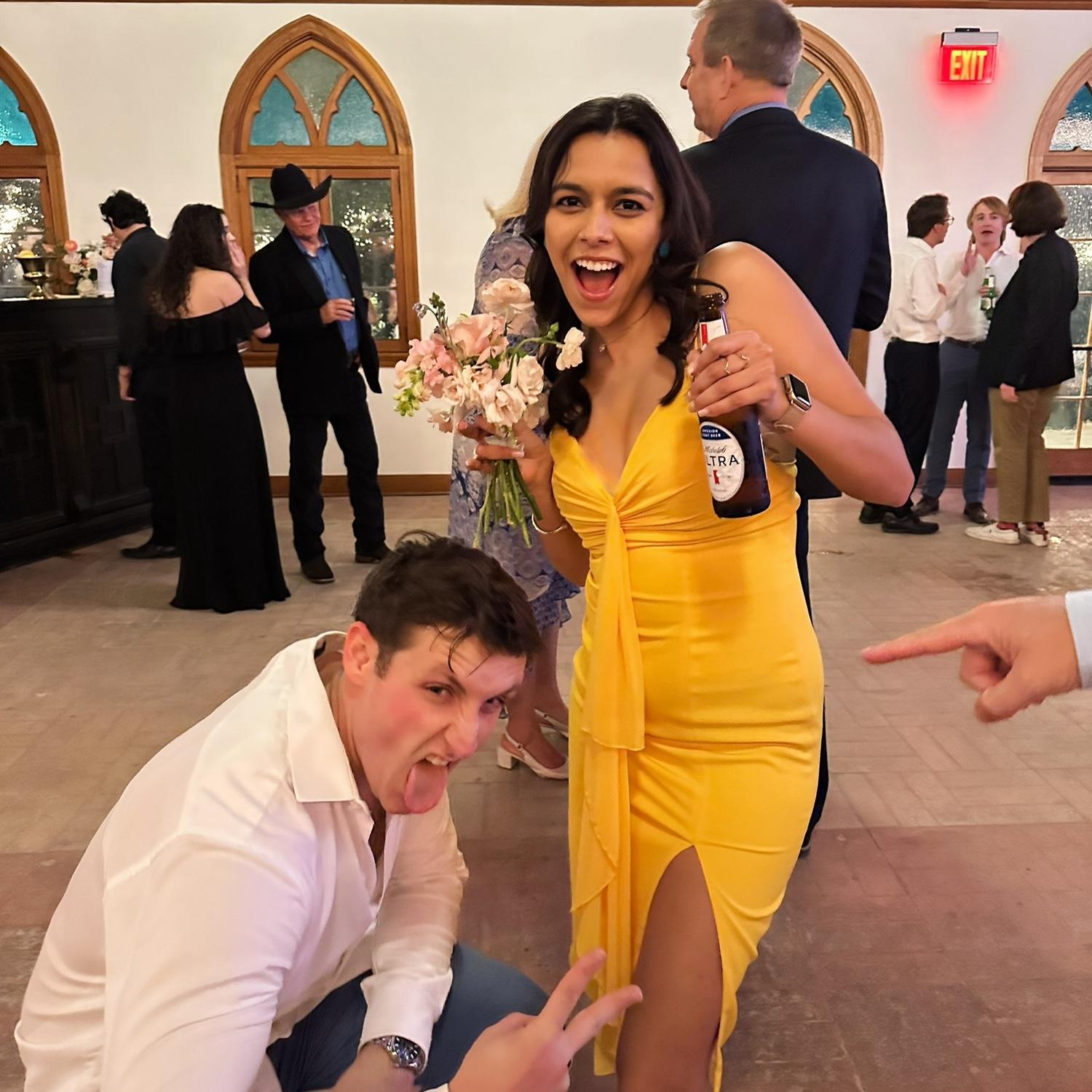 The one where Cailey caught the bouquet at Lanceโs twinโs wedding! ๐