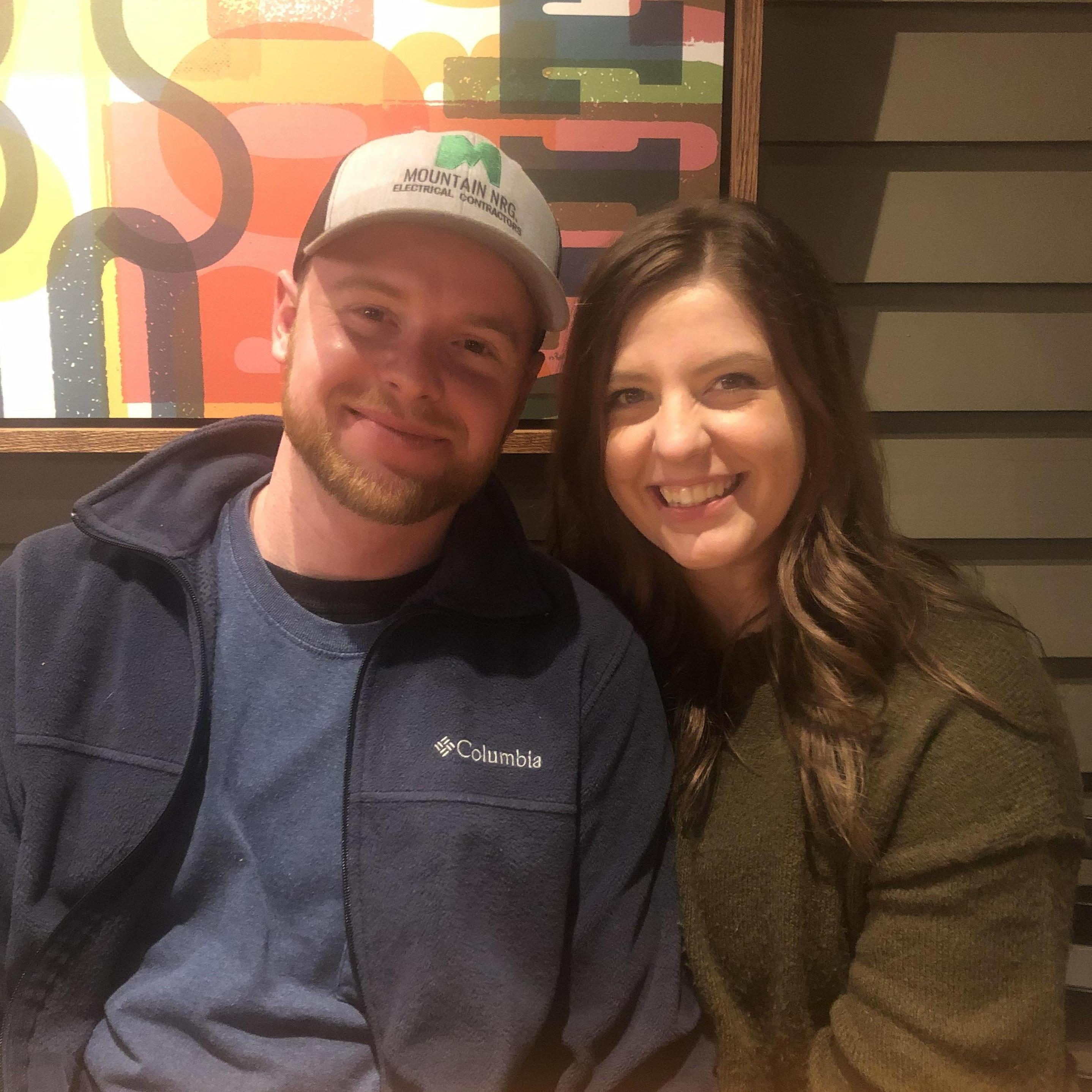 At Chili's when Jared met Ashton (Maid of Honor) the first time!