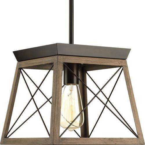 Progress Lighting Briarwood Antique Bronze Pendant Light Transitional Pendant Light at Lowes.com