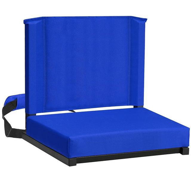 HABUTWAY Stadium Seat for Bleachers with Back Support and Thick Cushion, Bleacher Seat with Shoulder Strap and Side Pocket Hold up 350lbs Bench Chair for Bleachers