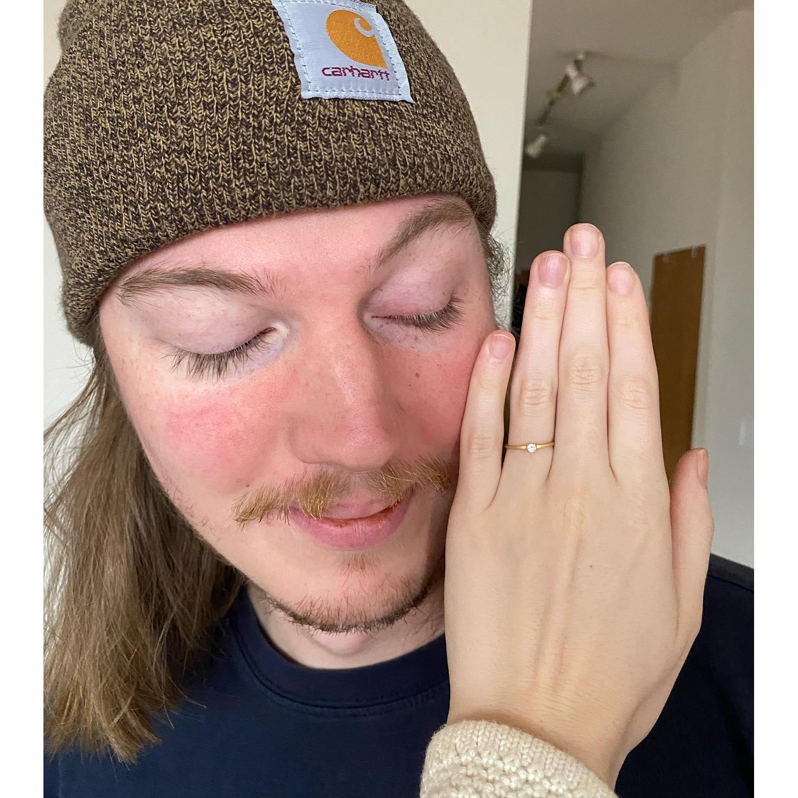 Revealing to the world that Rhiannon said yes! Ah social media - 2022