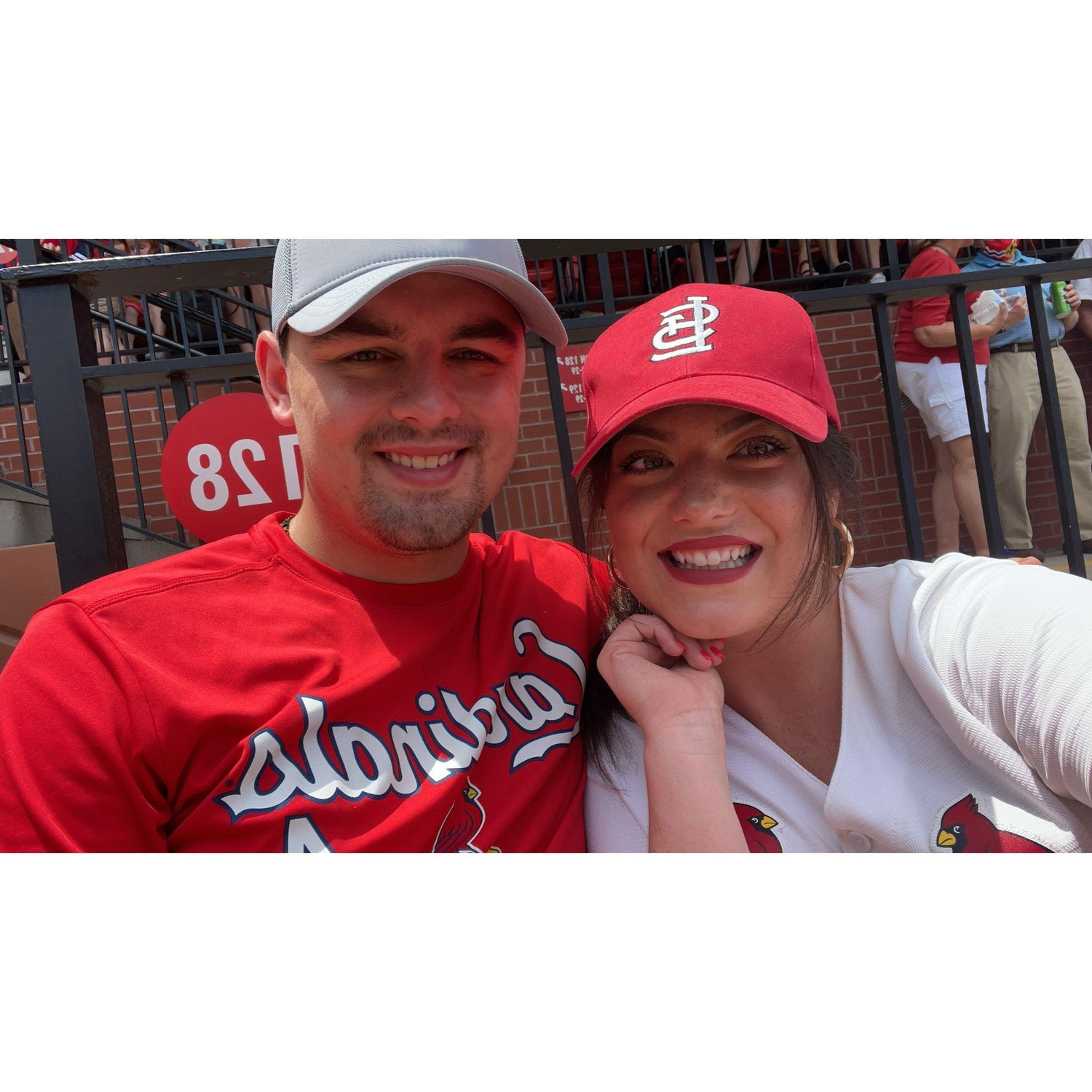 2021: First Cardinals baseball game together!