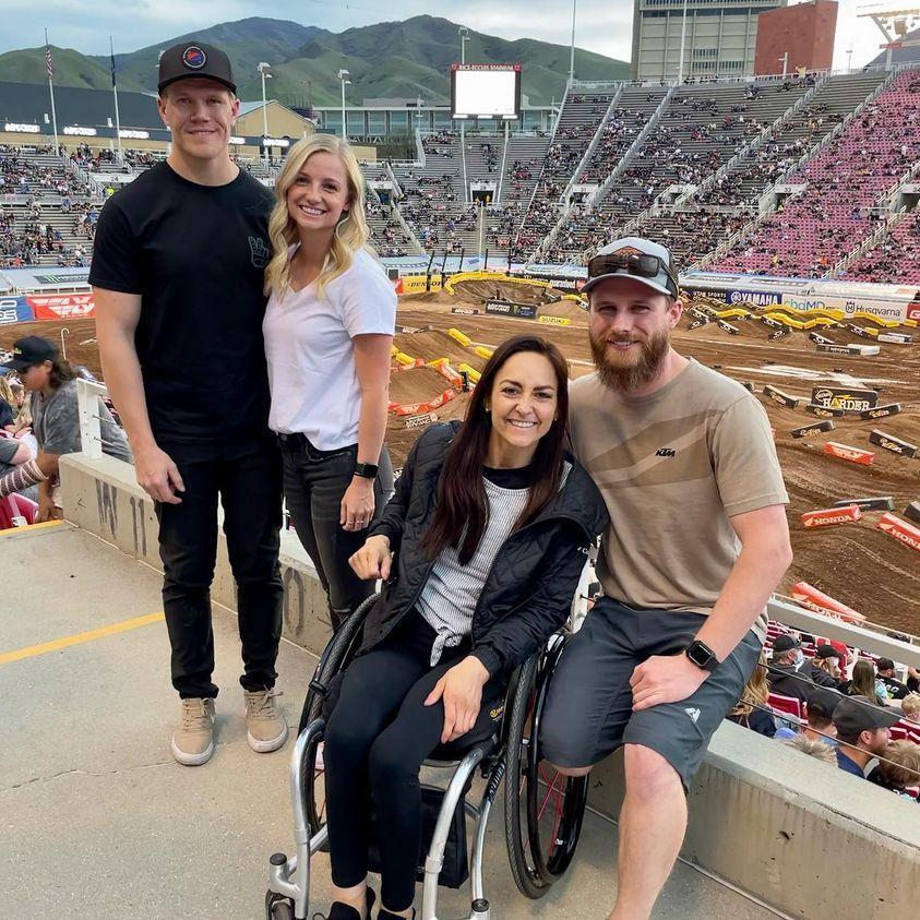 "We experienced Supercross together in Utah with some friends and I made Kenzie fall in love the smell of race gas!" - Cade