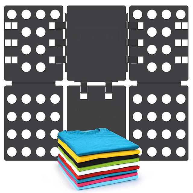 T shirt Clothes Folder T-shirt Folding Board Flip Fold Laundry Organizer Easy and Fast for Kid and Adult to Fold Clothes Black