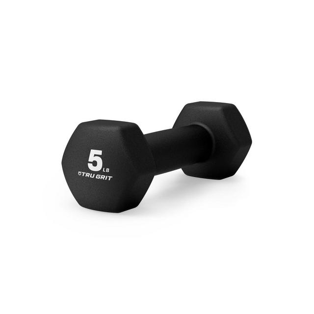 Tru Grit Hex Neoprene Dumbbell - 5lbs