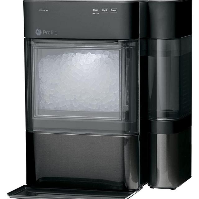 GE Profile Opal | Countertop Nugget Ice Maker with Side Tank | 2.0 Version | Ice Machine with WiFi Connectivity | Smart Home Kitchen Essentials | Black Stainless