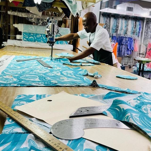 Bahama Hand Prints Outdoor Pillows