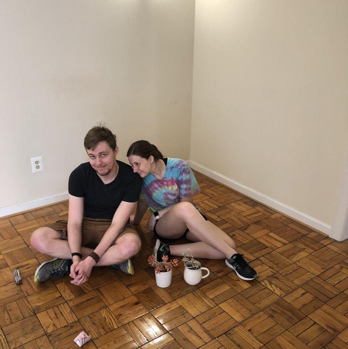 Packing up our first apartment together in DC to move back to Ohio, May 2020.