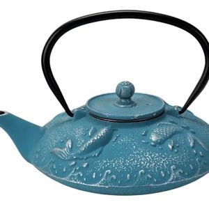 Blue Koi Fish Cast Iron Teapot
