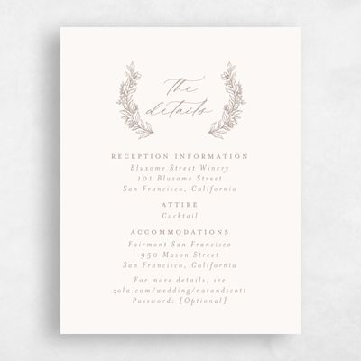 Rich Taupe, Beige Wedding Enclosure - Armoise