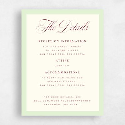 Light Green Wedding Enclosure - Laroque