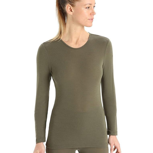 Icebreaker Merino Womens 175 Everyday Cold Weather Base Layer Thermal Long Sleeve Crewneck T-Shirt