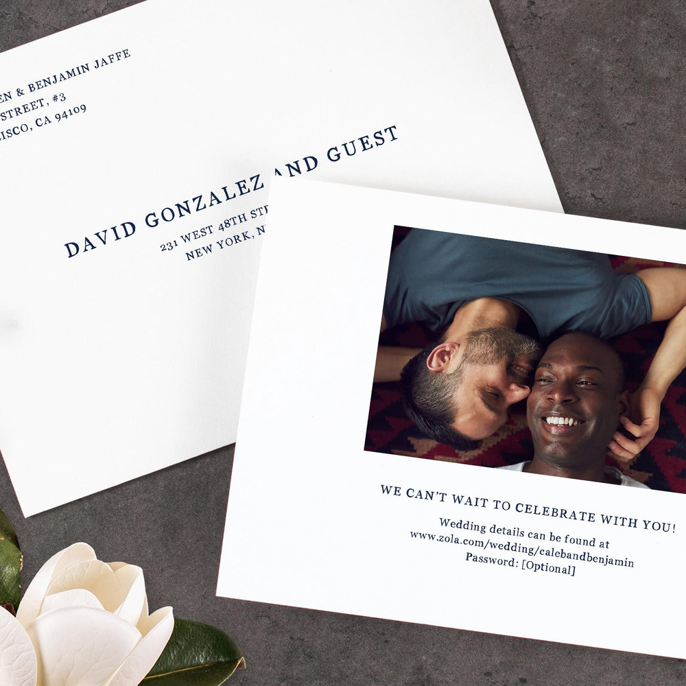 Marana Landscape | White | Zola Wedding Invitations