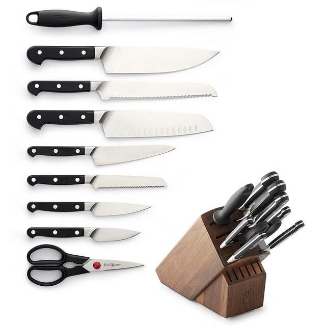 Zwilling J.A. Henckels Pro 10-Piece Knife Block Set, Walnut