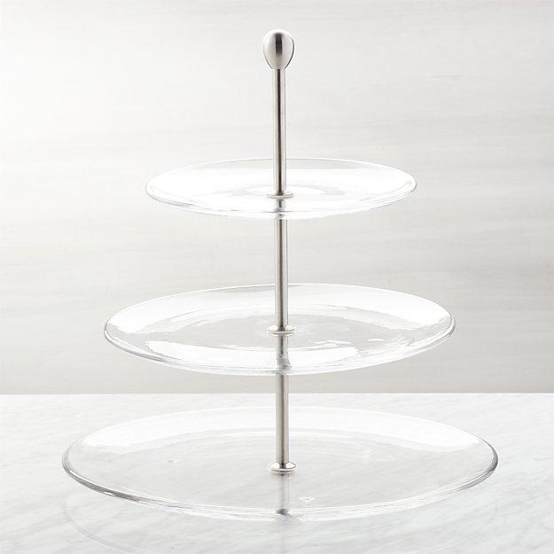 Three-Tier Glass Server
