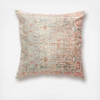 Square Distressed Print Throw Pillow