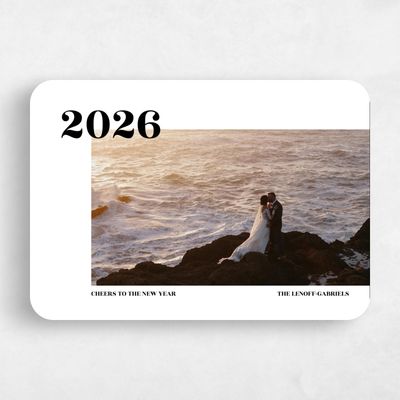 White Rounded Holiday Card - Stirling