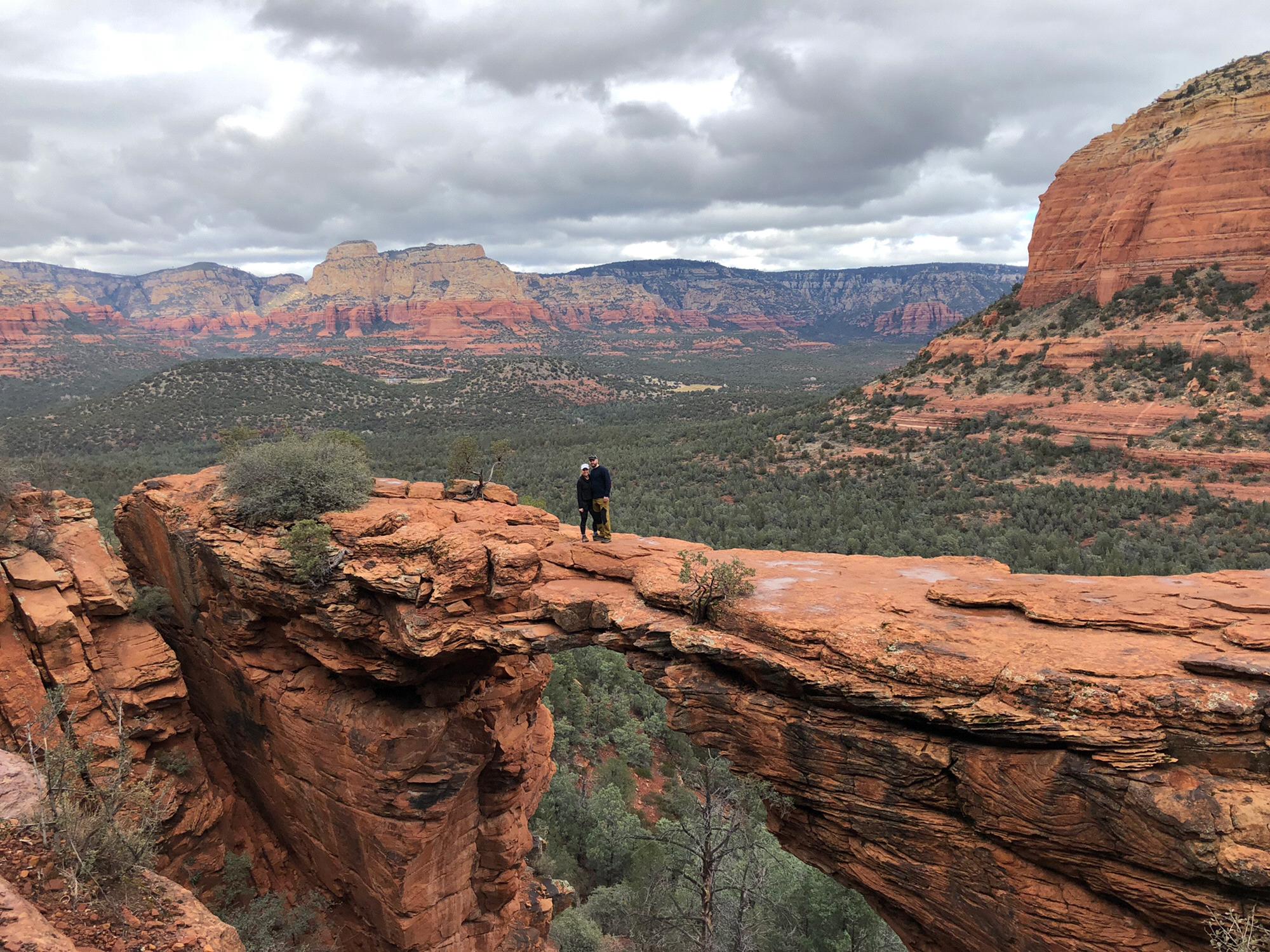 Part of our Arizona adventure- standing on Devil's Bridge.
