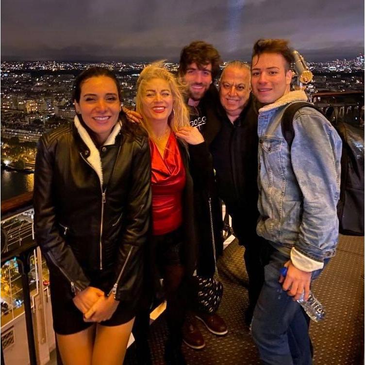Elaine & Bassam with Bassam's aunt Klodia's family  in Paris