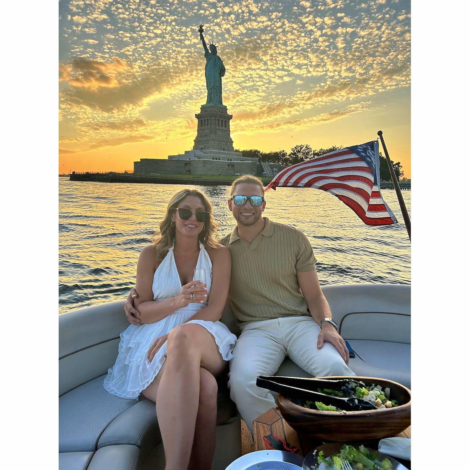 Minutes before Danny proposed. August 2023