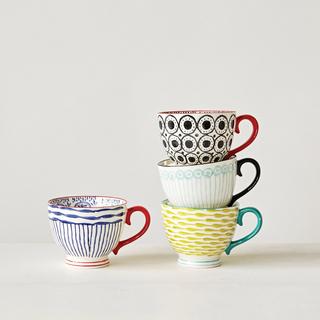 Gatherings Hand-Painted 4-Piece Mug Set