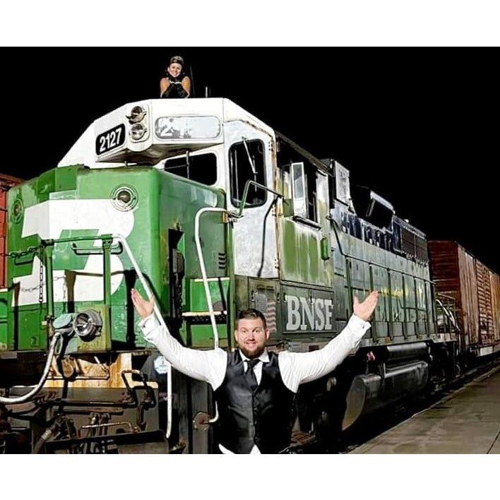 Railroad museum in Galveston "Old Hollywood" party 2022.