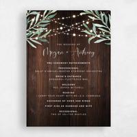 Brown Wedding Program - Saranac