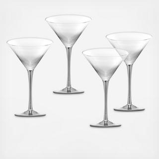 Remington Silver & Smoke Martini Glass, Set of 4