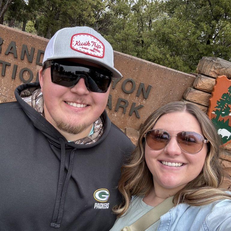 First trip to Arizona together to visit Andrew's family. This was at the Grand Canyon!