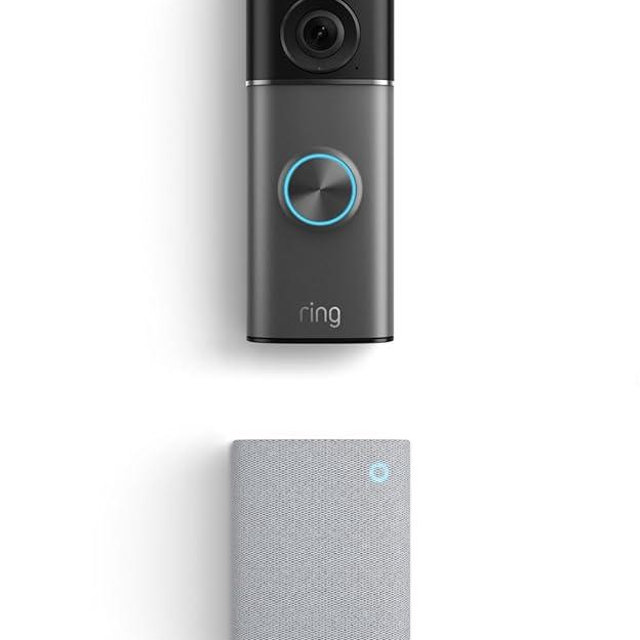 Ring Battery Doorbell Pro (newest model), Deep Silver with Chime (newest model), White
