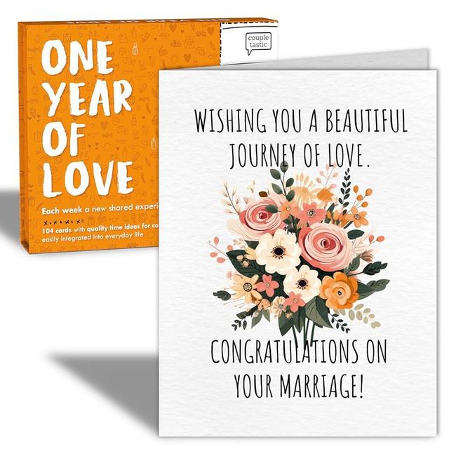 C + C FÜR PAARE Couples Game with fun Date Night Ideas - Couple Gifts - Date Night Cards - Gifts for Couples - Wedding Gift for Couple - Bridal Shower Gift - (with Wedding Card)