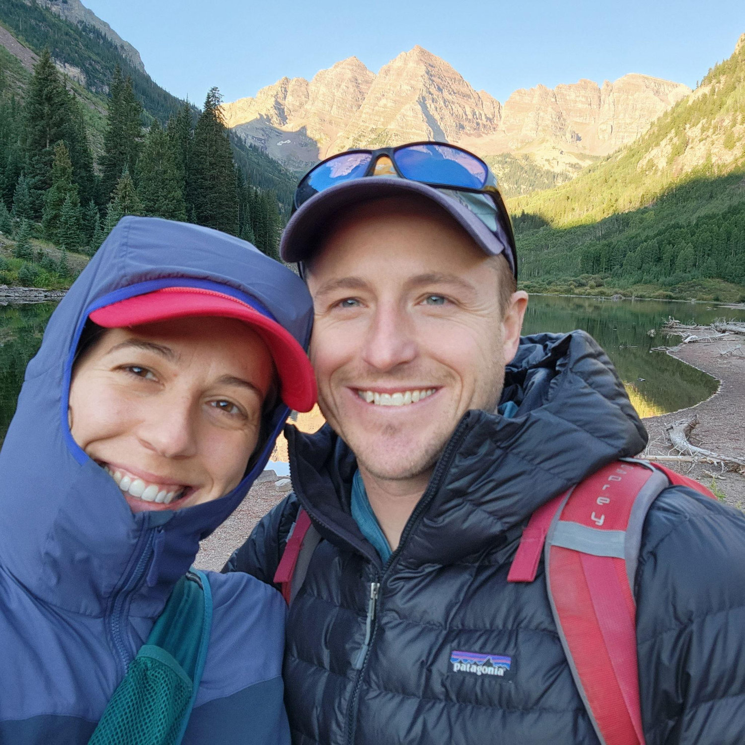 Maroon Bells in the background