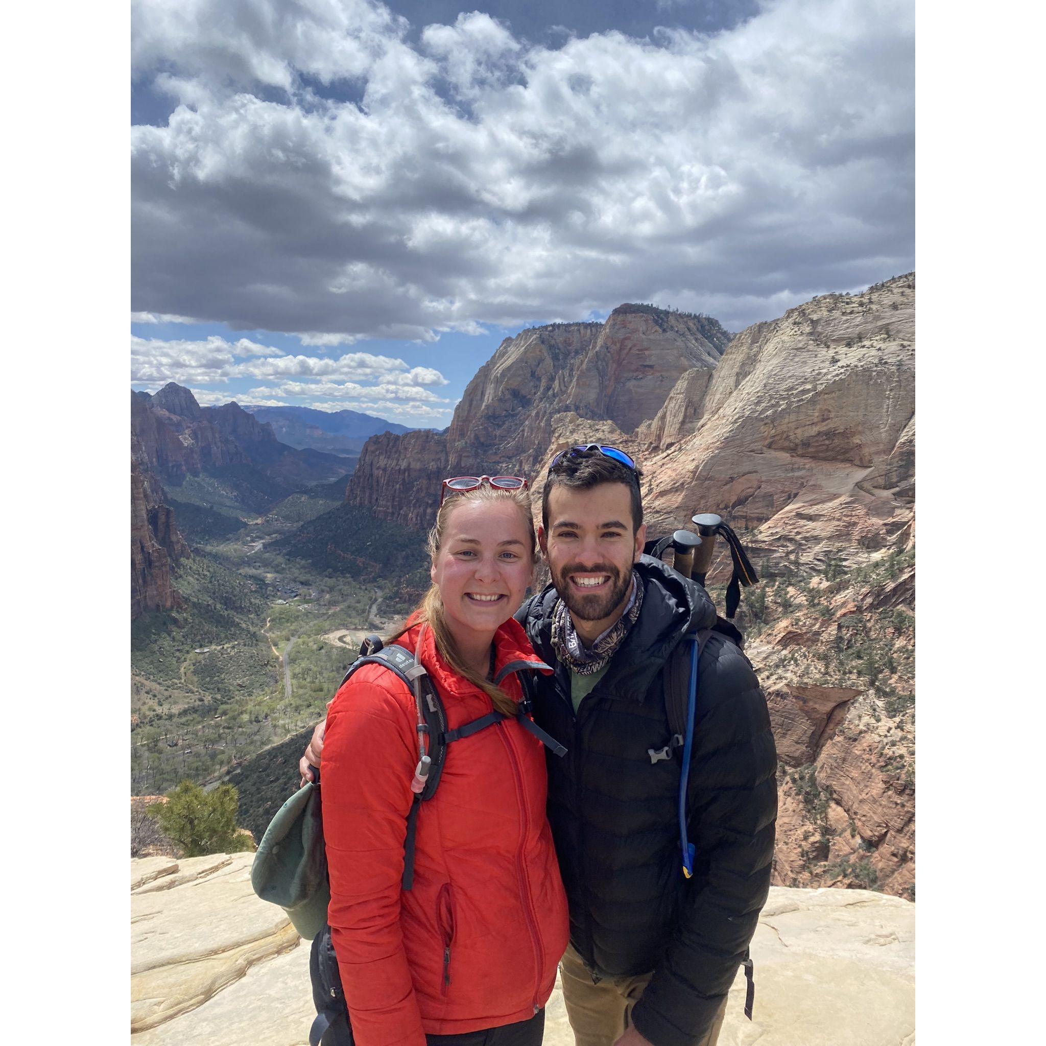 Angel's Landing in Zion National Park, UT