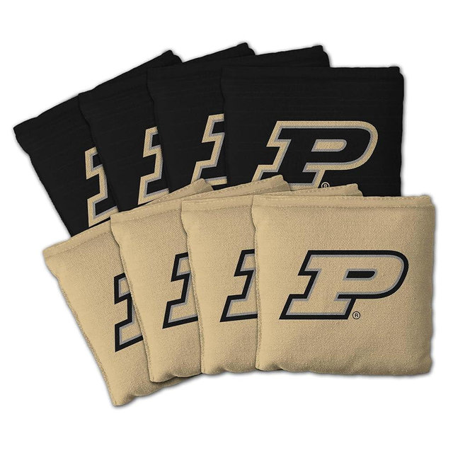 YouTheFan Officially-Licensed NCAA Set of 8 Cornhole Bags - All Weather Dual Sided Slide & Stop - Regulation Size with Carry case