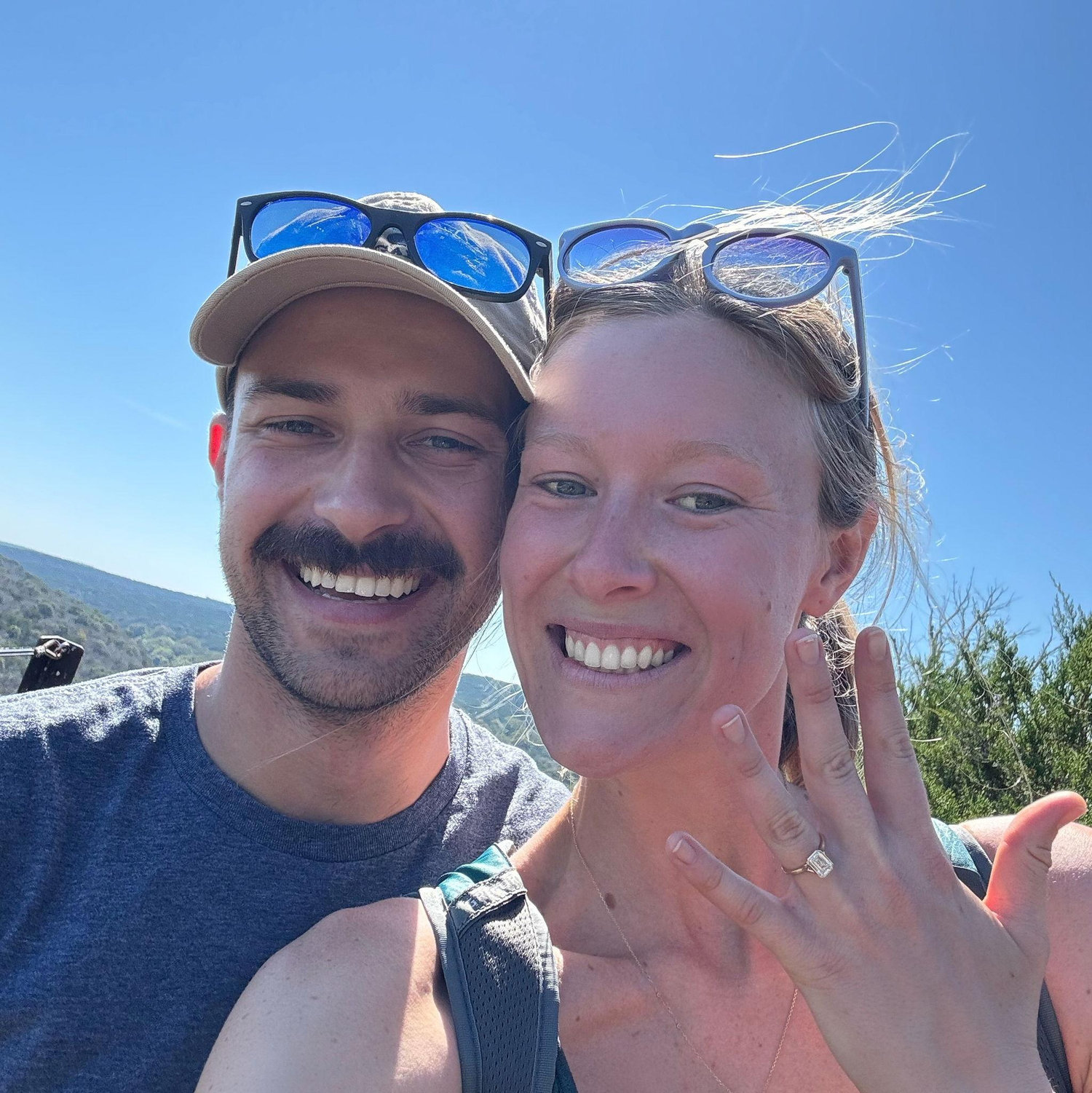 The proposal at Colorado Bend State Park