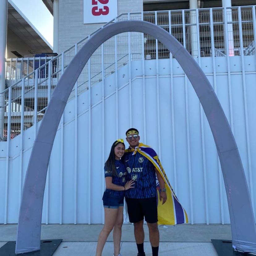Sammi’s first America game💙💛