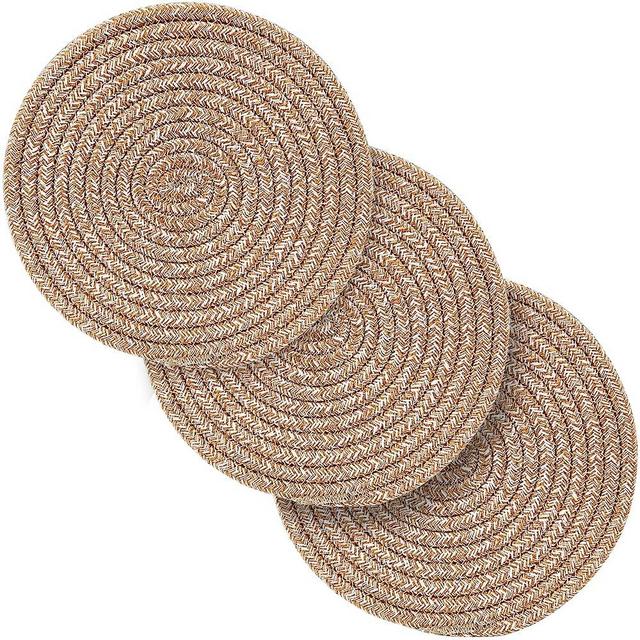 Pot Holders Set, Trivets Set 3 Pcs, 100% Pure Cotton Thread Weave Trivets for Hot Dishes/Pot/Bowl/Teapot/Hot Pot Holders