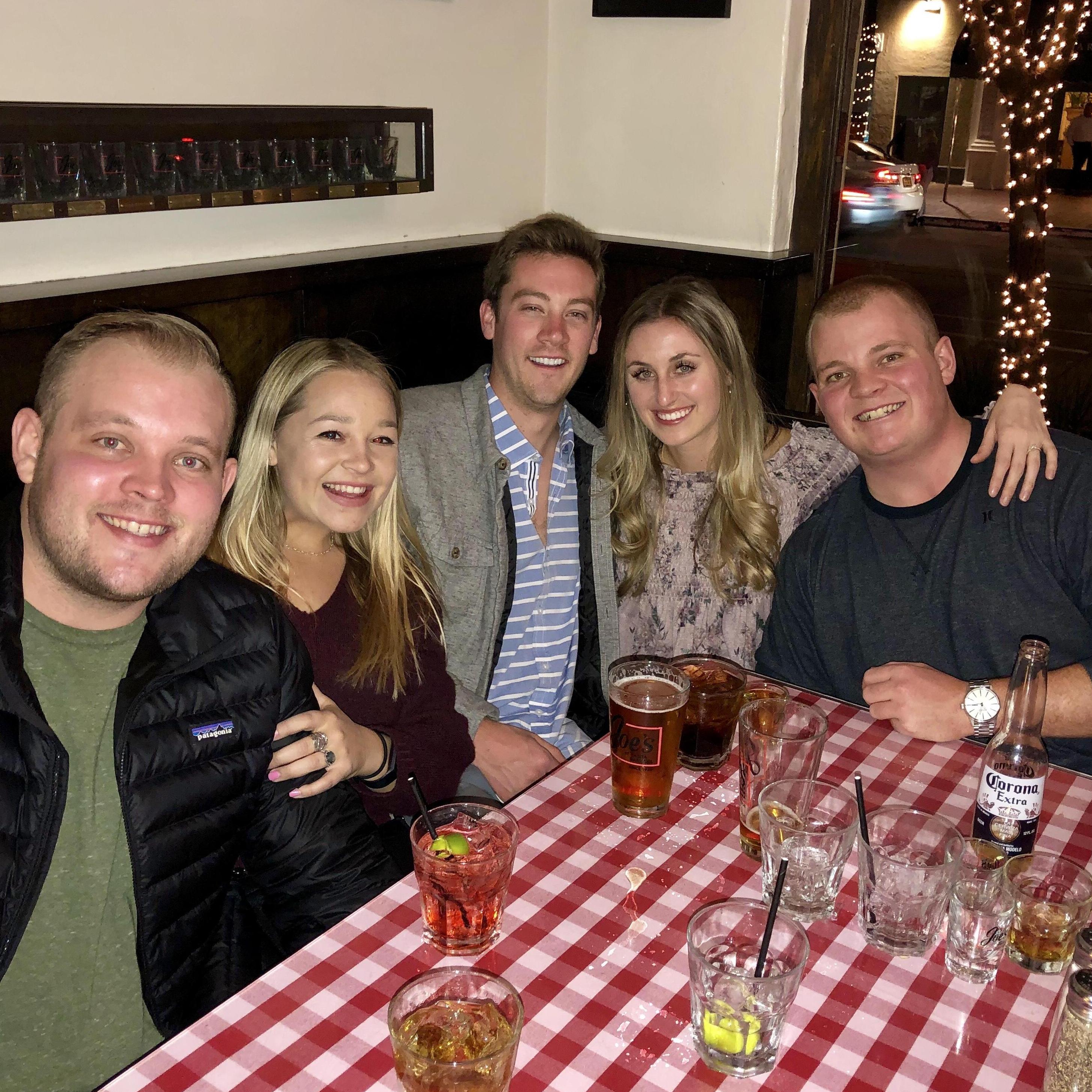 Celebrating our Engagement Day in SB with cousins!