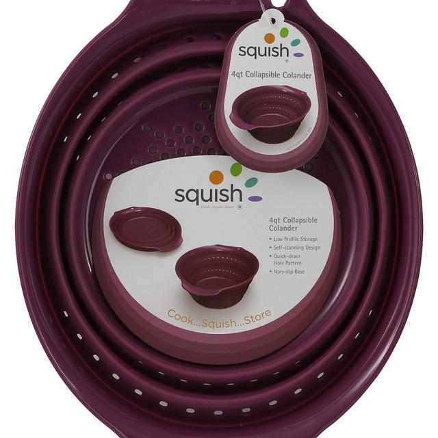 Squish 4 Quart Plum Collapsible Colander