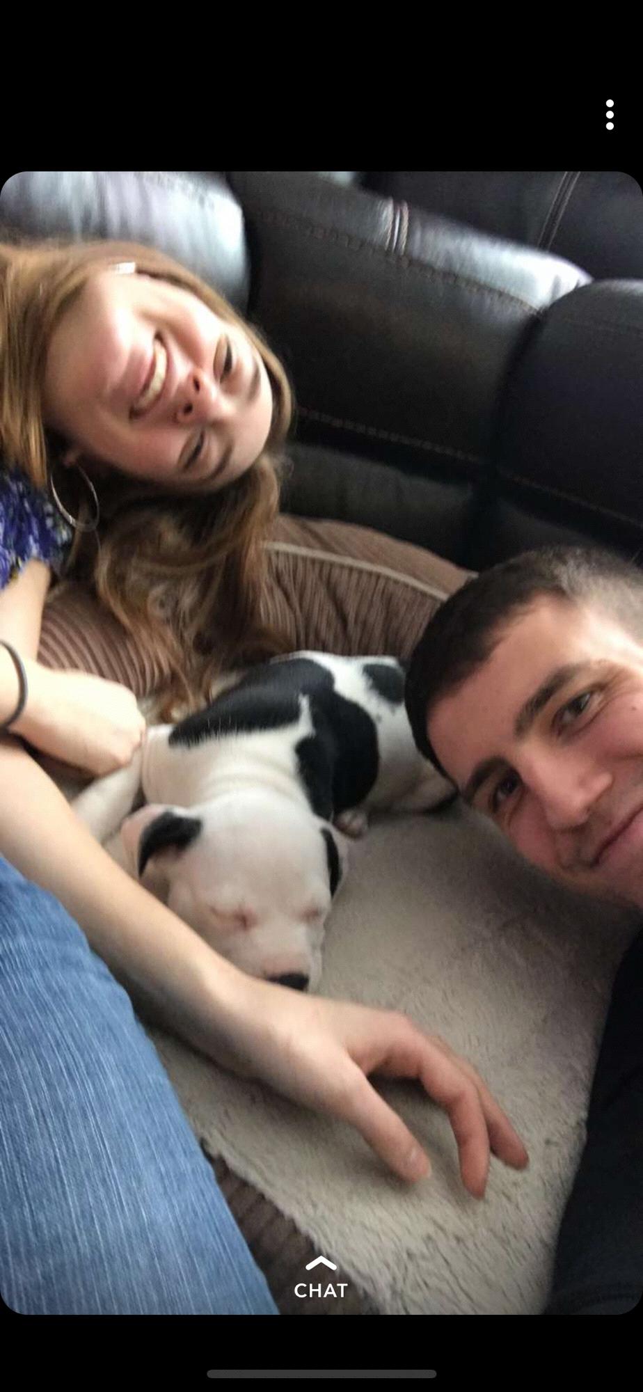 Cale and Emily meet Theo, Emily's brothers puppy