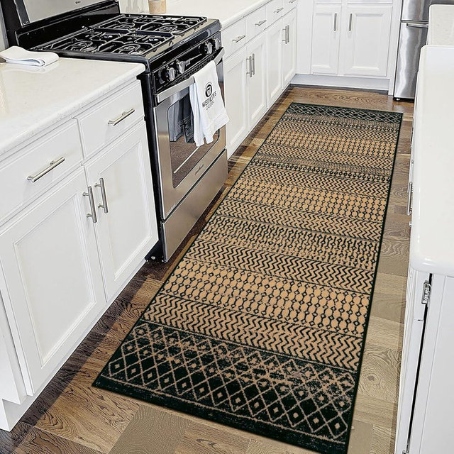 Nailttos Moroccan Kitchen Runner Rug, 2x6 Ultra Soft Rugs Runners for Hallways Non Slip, Washable Bathroom Runner Rugs Vintage Rug for Kitchen Entryway Laundry Bedroom