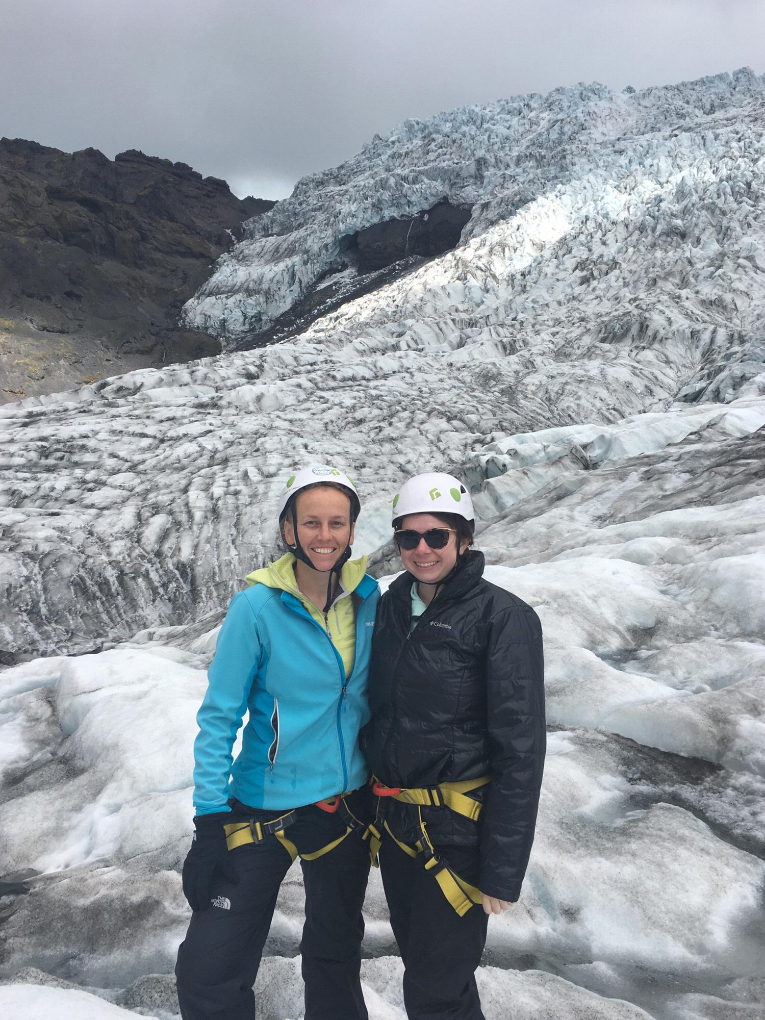 Hiking a glacier in Iceland with Jan