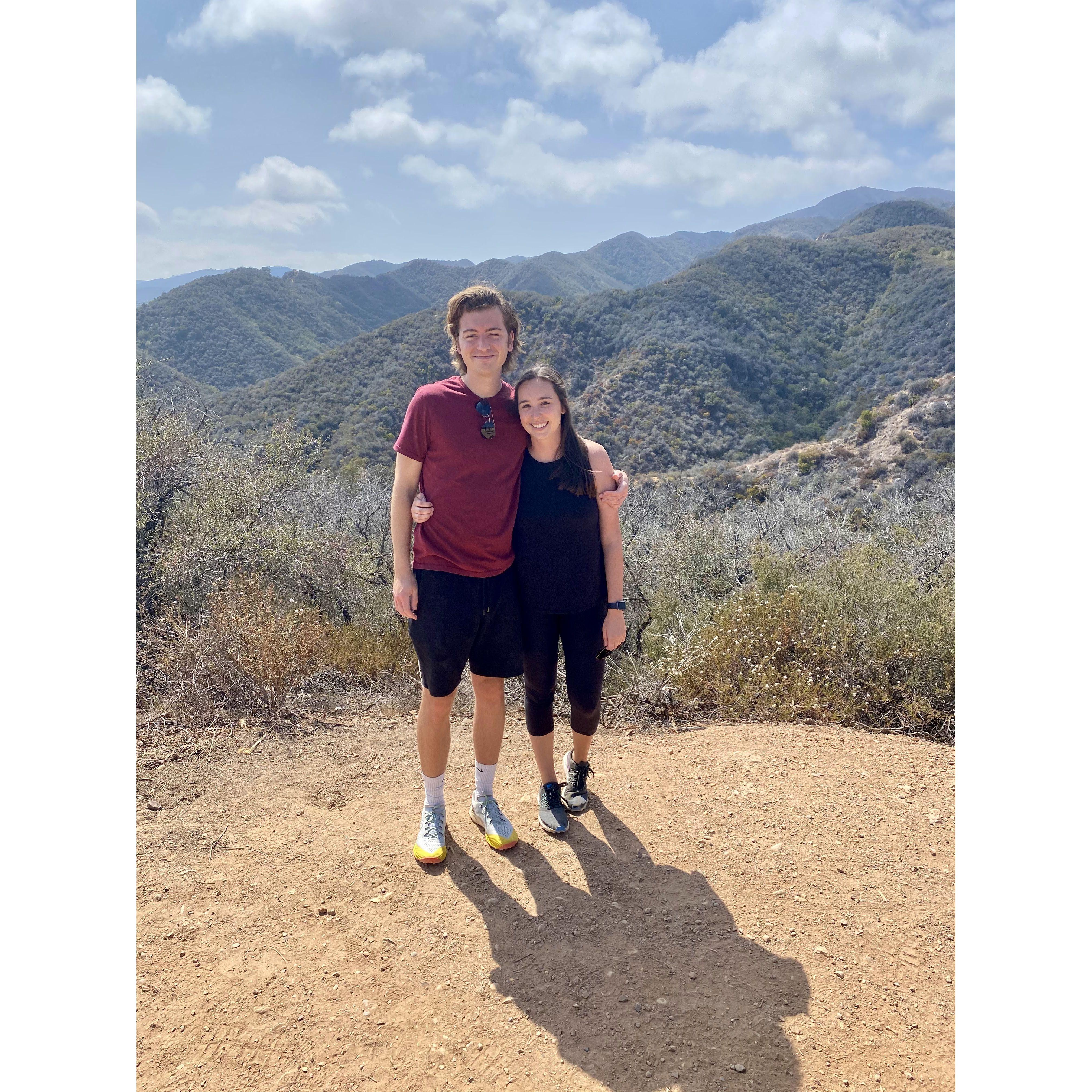 One of many beautiful hikes together.