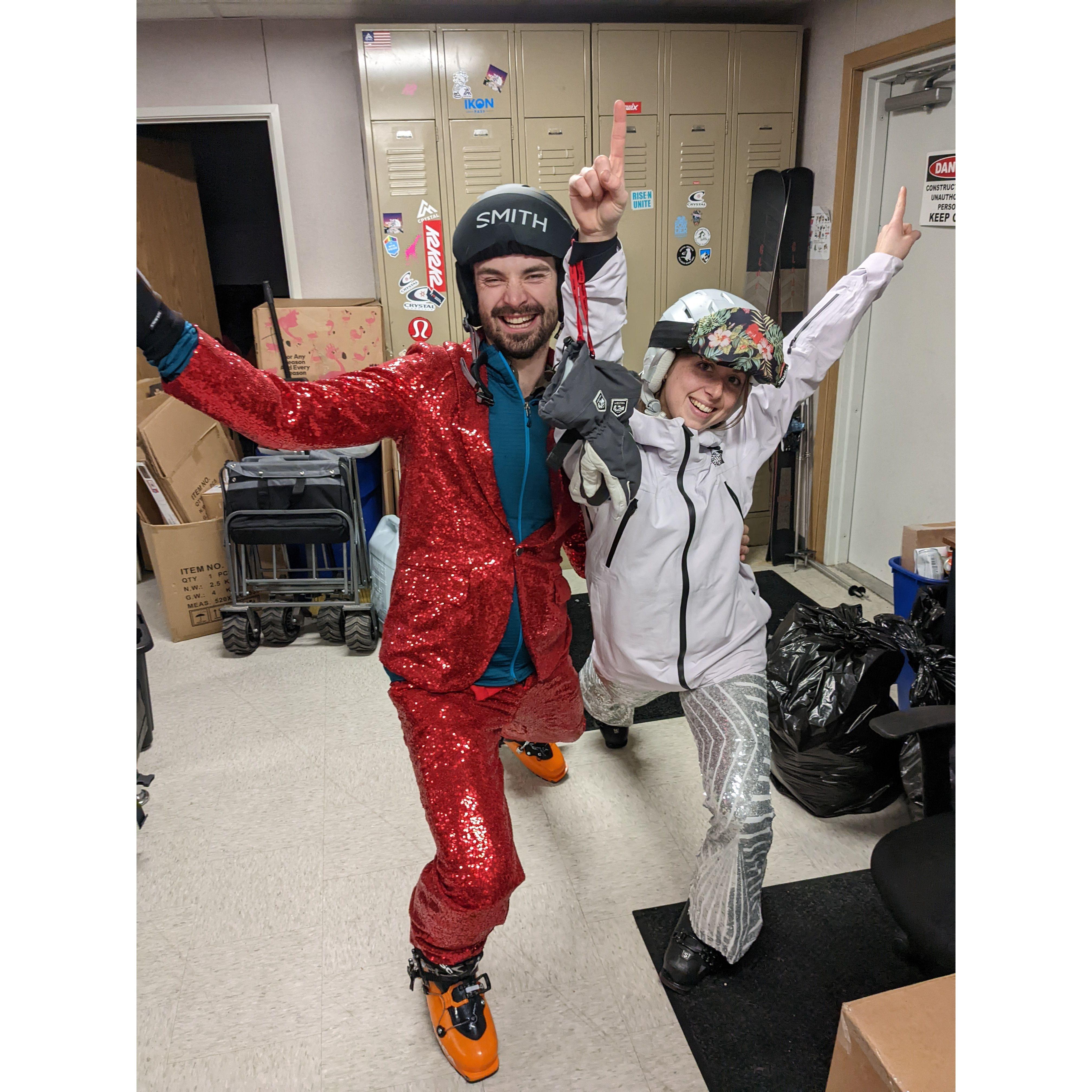 New Year's Eve at Crystal Mountain- disco style!