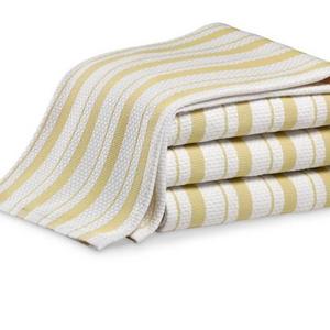 Williams Sonoma Stripe Towels, Set of 4, Jojoba Yellow