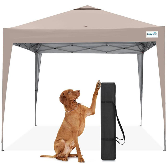 Quictent 10x10 Pop Up Canopy Tent, Instant Setup Gazebo for 1 Person, Portable & Compact, Waterproof & UV Protection, Ideal for Camping, Beach, Parties, and Outdoor Events