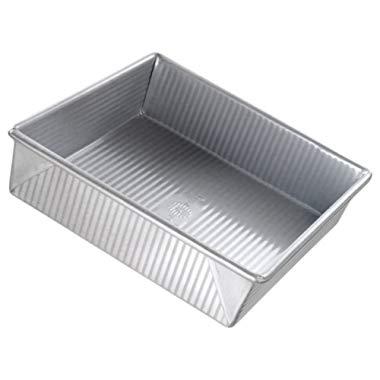 USA Pan Bakeware Square Cake Pan, 9 inch, Nonstick & Quick Release Coating, Made in the USA from Aluminized Steel