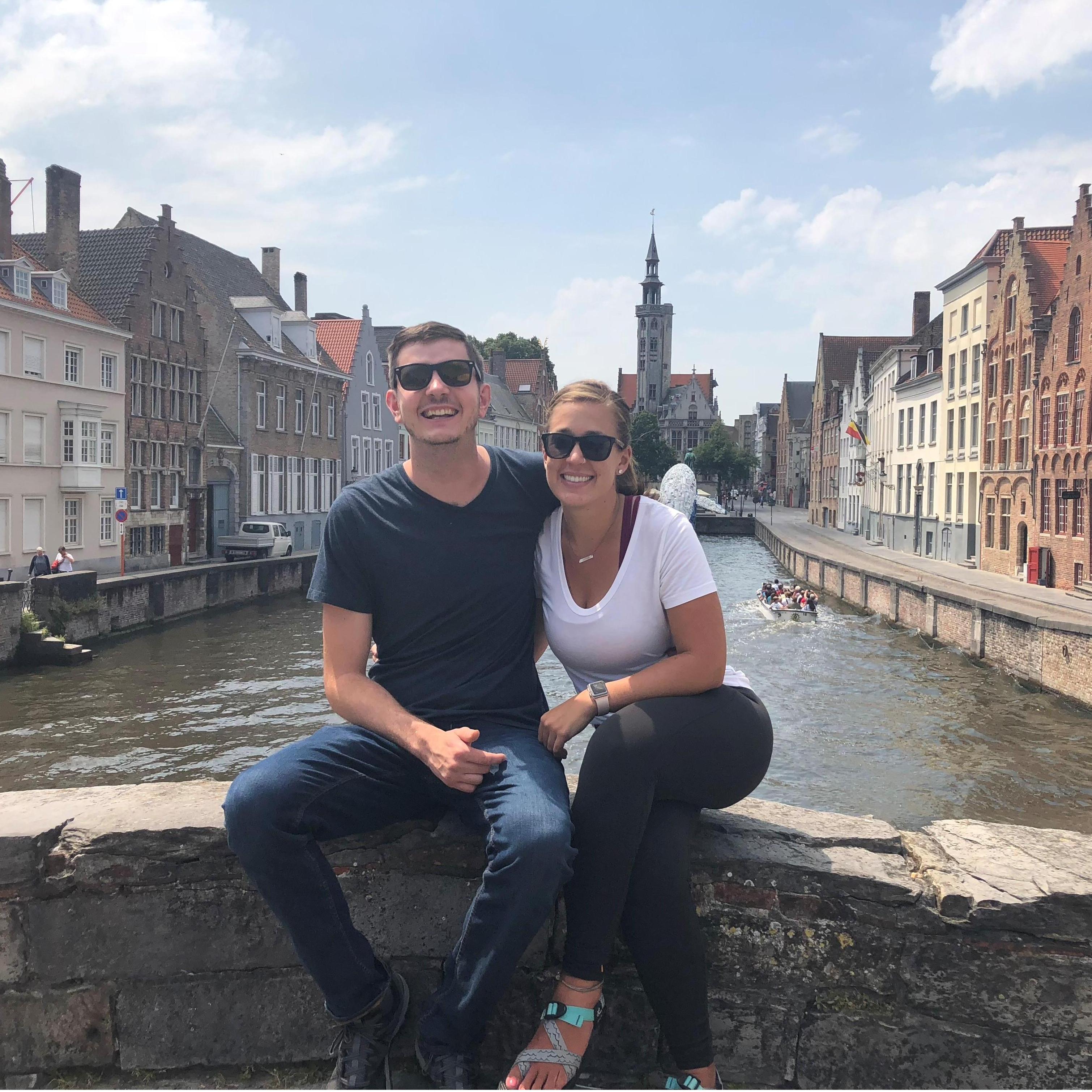 On the canal in Bruges, Belgium.  Living in a fairytale!