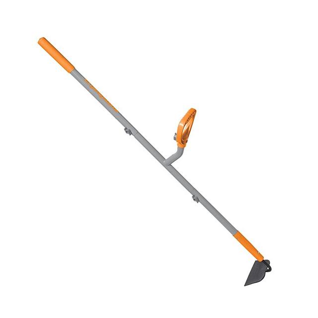 ERGIE SYSTEMS ERG-GHOE625 ErgieShovel 12-Gauge, 54 Steel Shaft, 6.25-Inch Shank Pattern Blade Garden Hoe, Gray/Orange