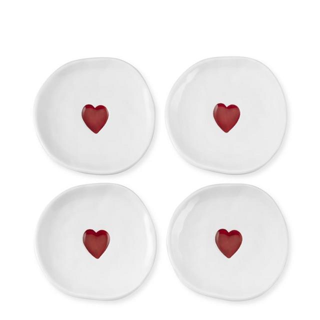 Heart Plates, Set of 4